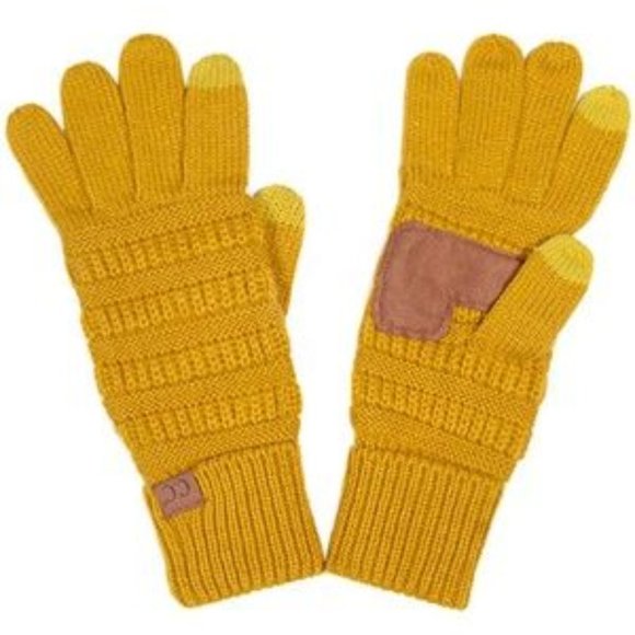 C.C 3pc Knit Warm Pom Beanie Gloves Scarves Set main image 4